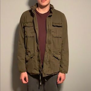 Gap Canvas Military Jacket with Hidden Hood